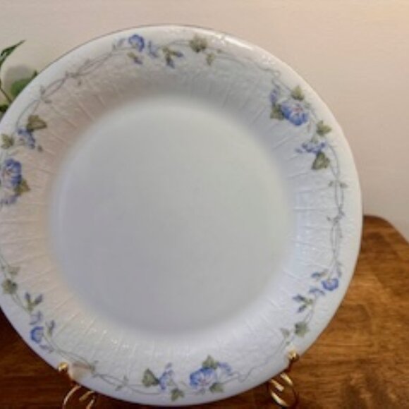 Royal Albert Morning Flower Plate Set Vintage For All Seasons England Blue Flora - Picture 4 of 6